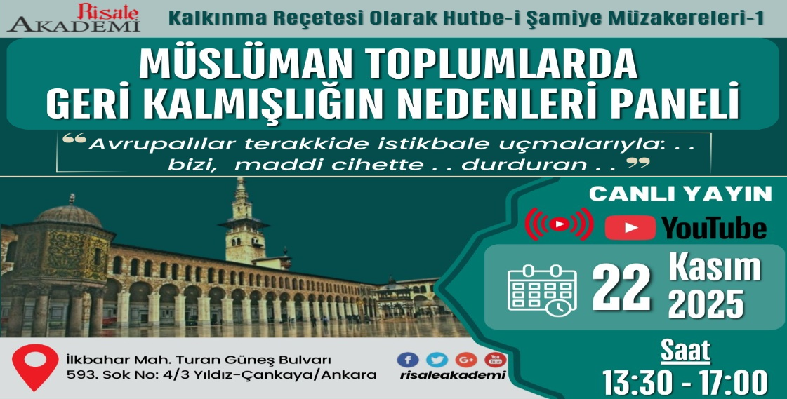 İSLAM TOPLUMLARININ HASTALIKLARI-1: ÜMİTSİZLİK PANELİ Birinci Oturum